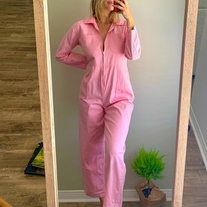 Urban Outfitters Pink Denim Jumpsuit. TAG ON